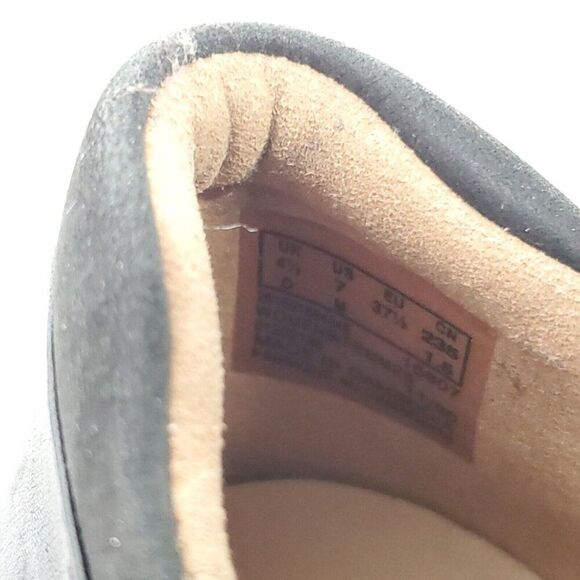 Clarks Unstructured Comfort Leather Shoes 7 M Black Animal Print Texture Zip - Picture 9 of 9